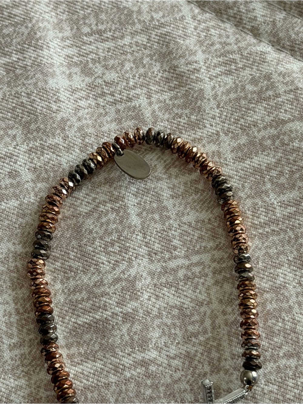Multi-Colored Beaded Cross Stretch Bracelet - Picture 3 of 4